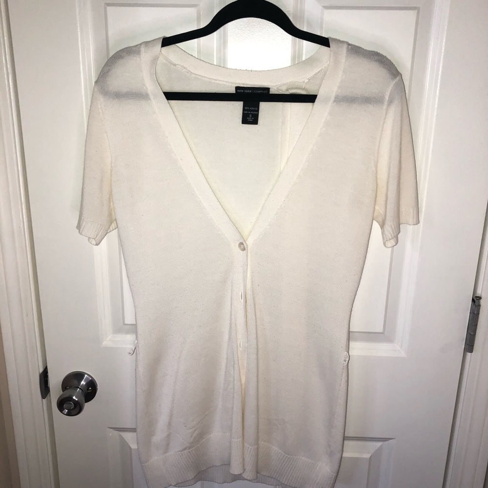White New York and Company Cardigan - Picture 1 of 8